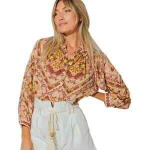 Cleobella Cotton Block Print Blouse